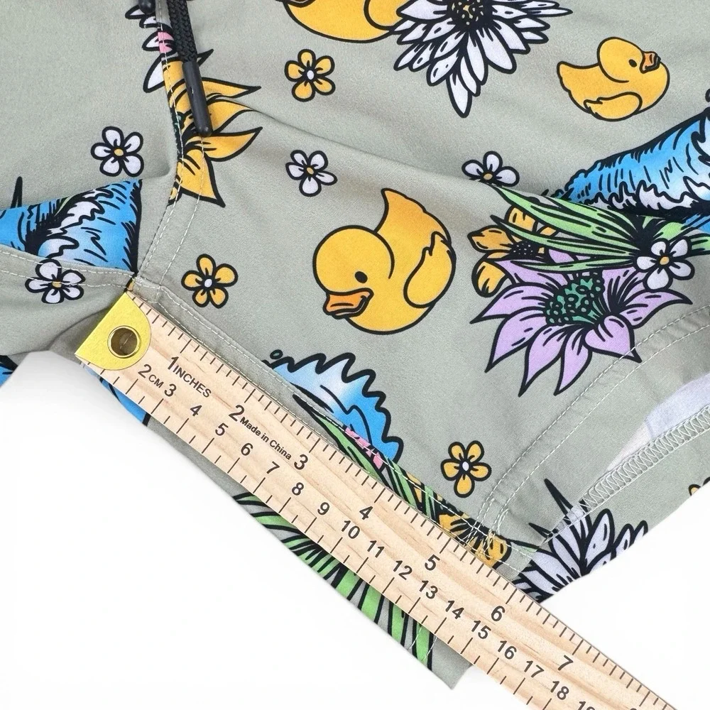 Neff Duck‎ Print Board Shorts Men M Surf Swim Trunks Tropical Vacation